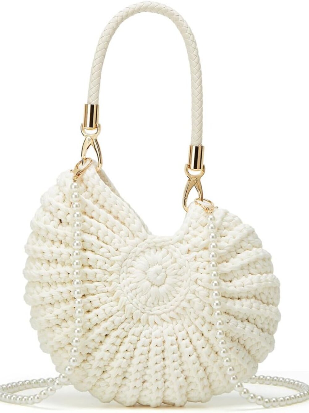 Bohemia Crochet Handwoven Seashell Bag Women Summer Beach Bag Boho Evening Clutc